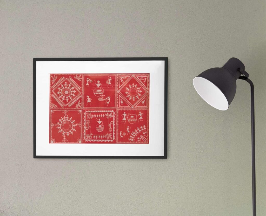 Dancing Away Our Woes, a Tribal Art artwork by Vandana Bhasin