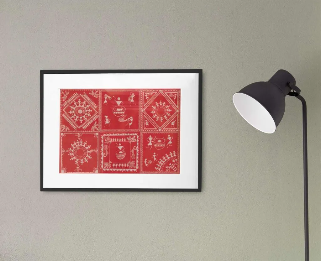 Dancing Away Our Woes, a Tribal Art artwork by Vandana Bhasin