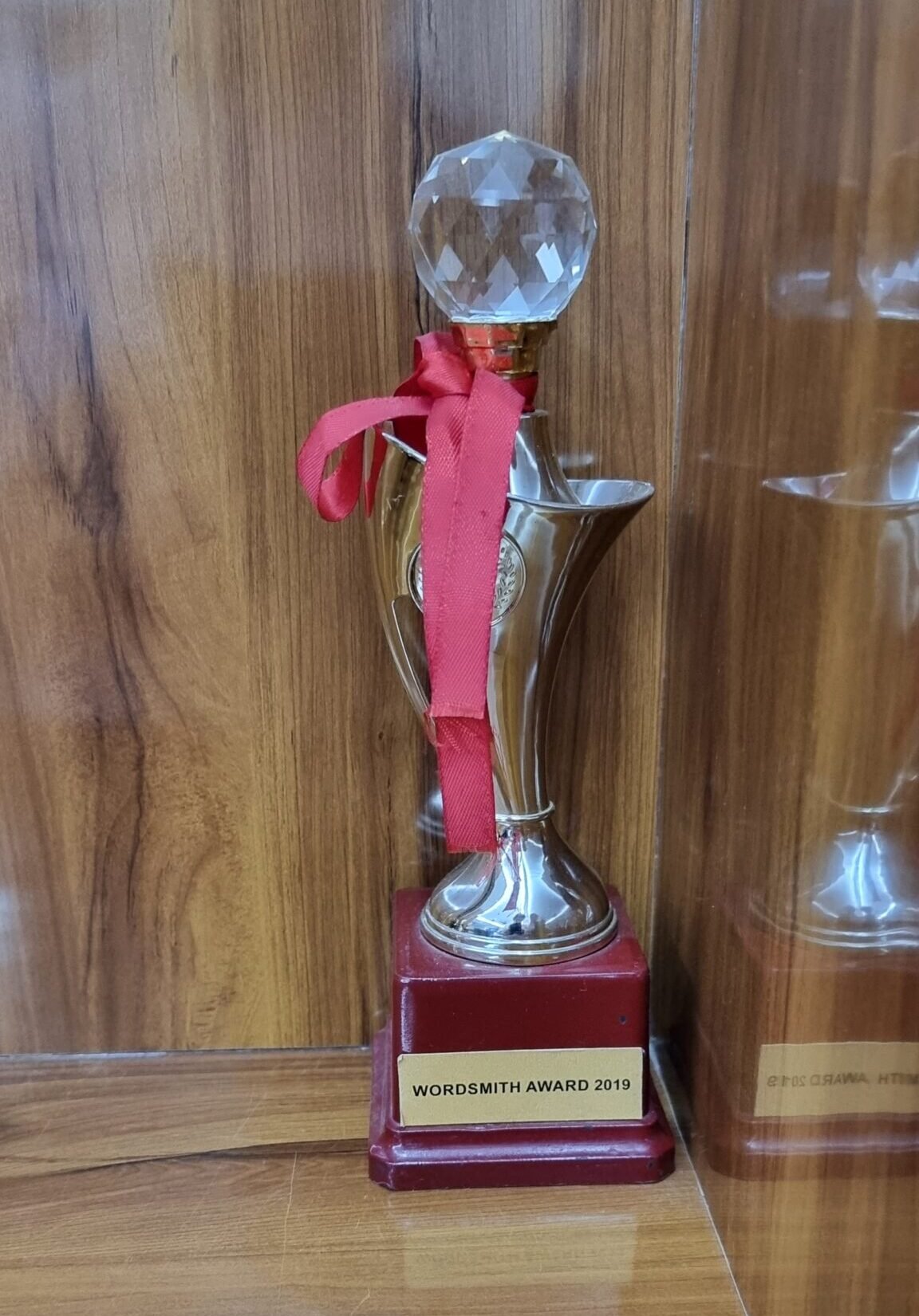 A literary award certificate presented to Vandana Bhasin