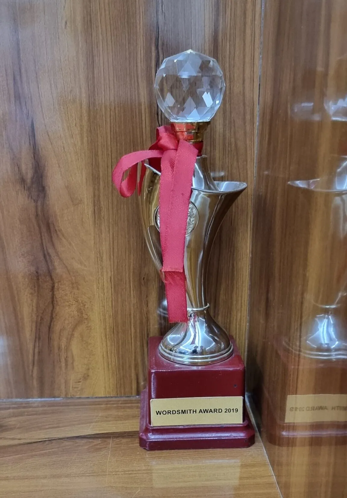 A literary award certificate presented to Vandana Bhasin