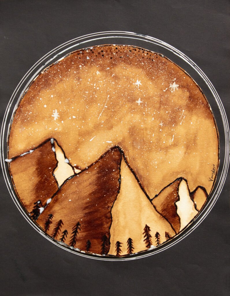 Coffee Painting artwork by Vandana Bhasin