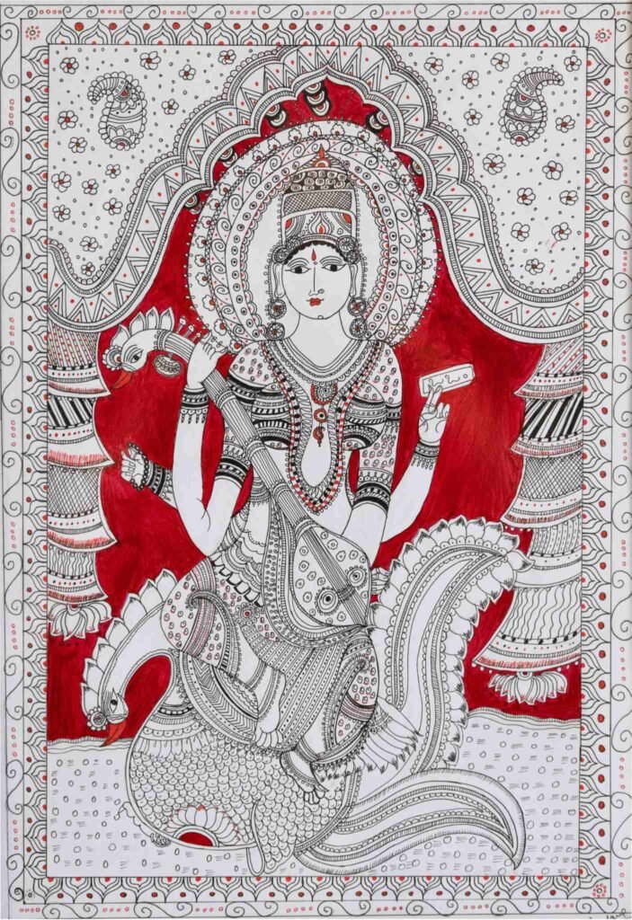 An Ocean of Knowledge, Kalamkari painting
